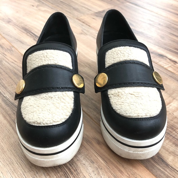 Stella McCartney BINX Sherpa platform wedge shoes - Picture 7 of 12